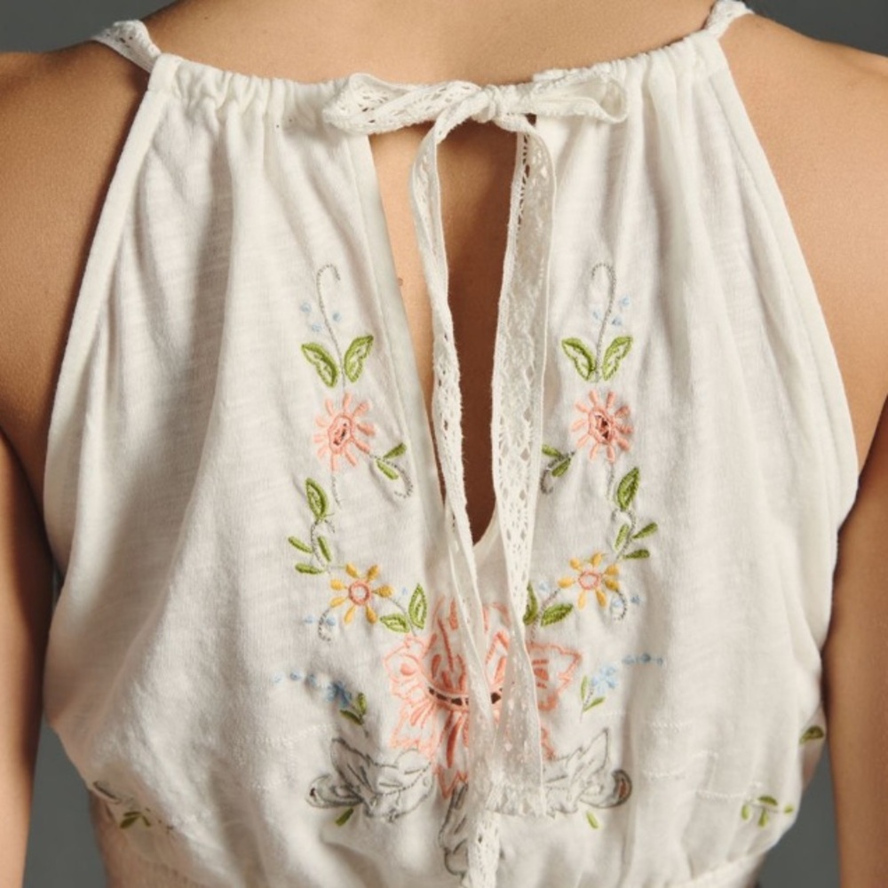 By Anthropologie V-Neck Asymmetrical Top - Picture 5 of 9